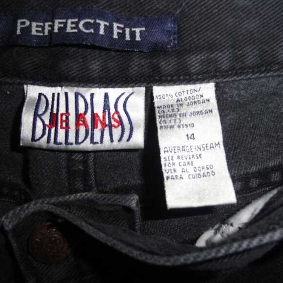 Vintage Bill Blass Jeans Sz 14 Black - Picture 4 of 6
